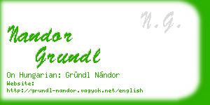 nandor grundl business card